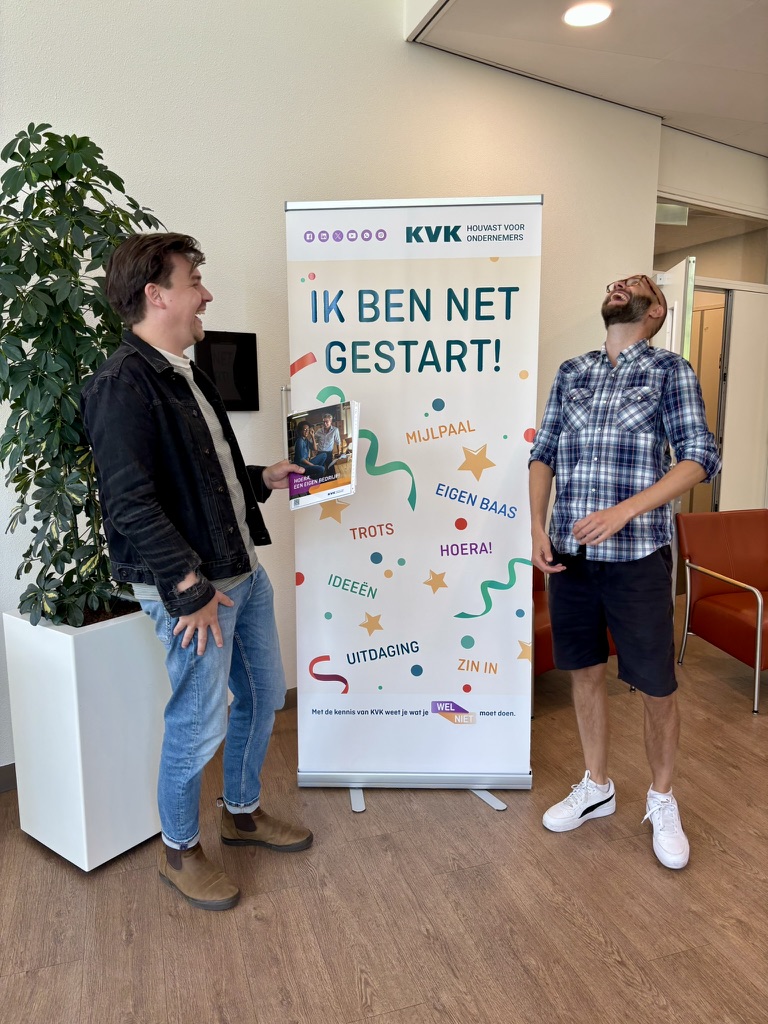 Julian en Jorrit bij de start van Teamguides
